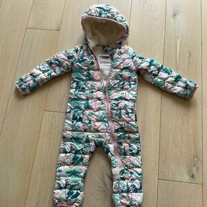 THE NORTH FACE BABY snow suit - pink mountains print 18-24 m